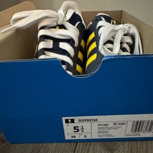 NWT adidas Superstar Original ‘Track Suit Pack’ l Indigo Yellow l M 5.5/W 7